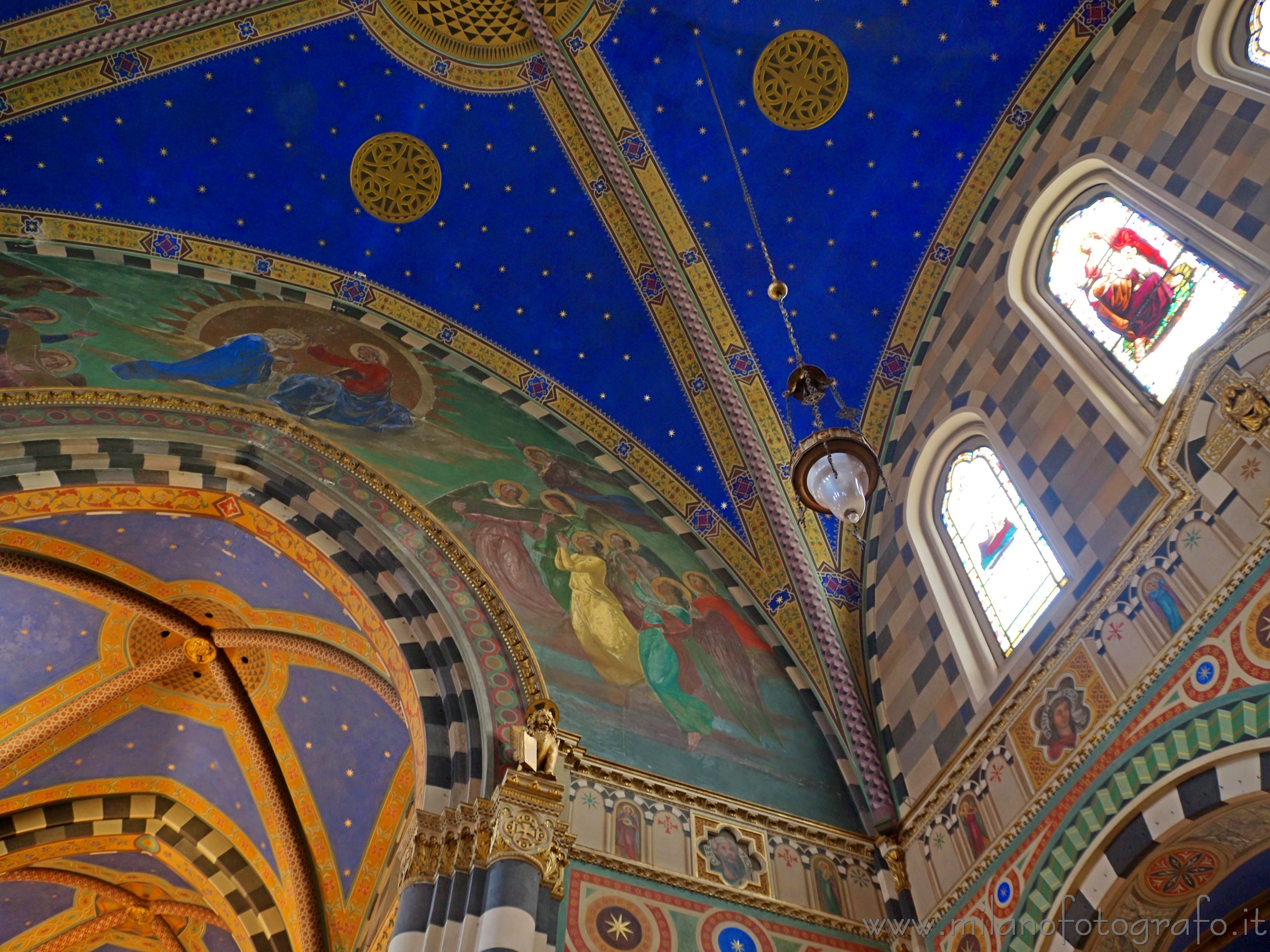 Milan (Italy) - Ceiling covered with freskos of the Basilica of Sant'Eufemia